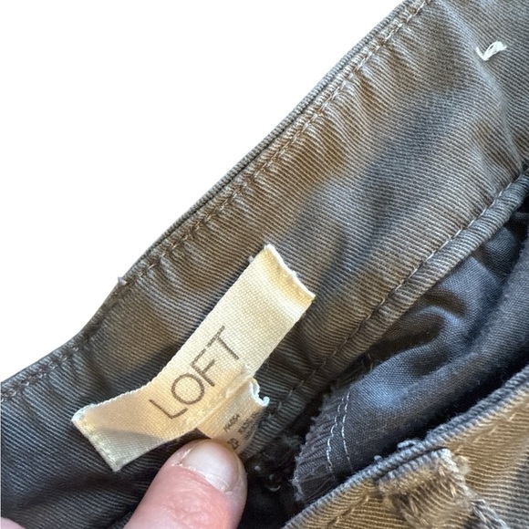 LOFT Marissa Gray Ankle Cropped Pants - Picture 4 of 5